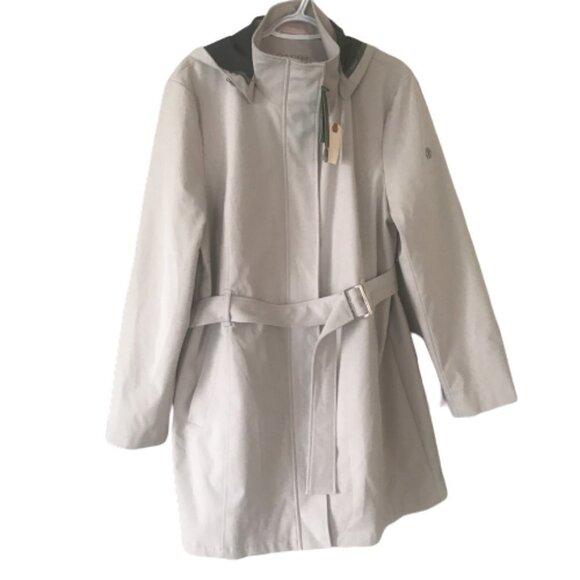 Calvin Klein Women Trench Coat with Belt Beige - Picture 1 of 14